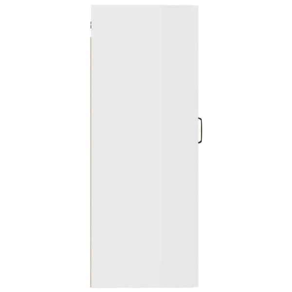 Armario colgante madera contrachapada blanco brillo 35x34x90 cm