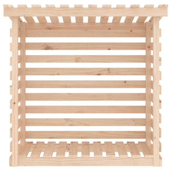 Leñero de madera maciza de pino 108x73x108 cm