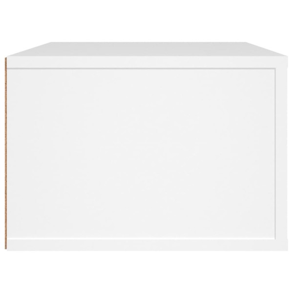 Mueble de TV colgante madera contrachapada blanco 80x36x25 cm