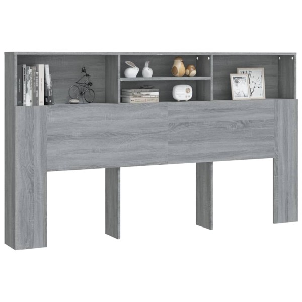 Mueble cabecero gris Sonoma 180x19x103,5 cm