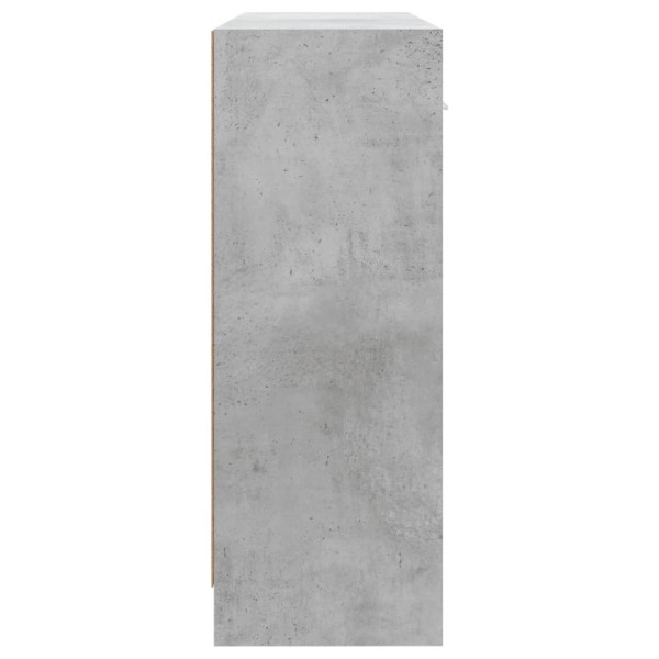 Aparador madera de ingeniería gris hormigón 91x28x75 cm