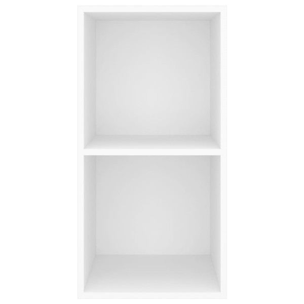 Mueble de pared para TV madera contrachapada blanco 37x37x72 cm