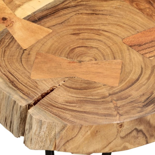 Mesa de centro de 6 troncos madera maciza de sheesham 35 cm