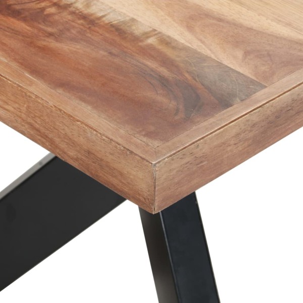 Mesa de comedor de madera acacia acabado miel 180x90x75 cm