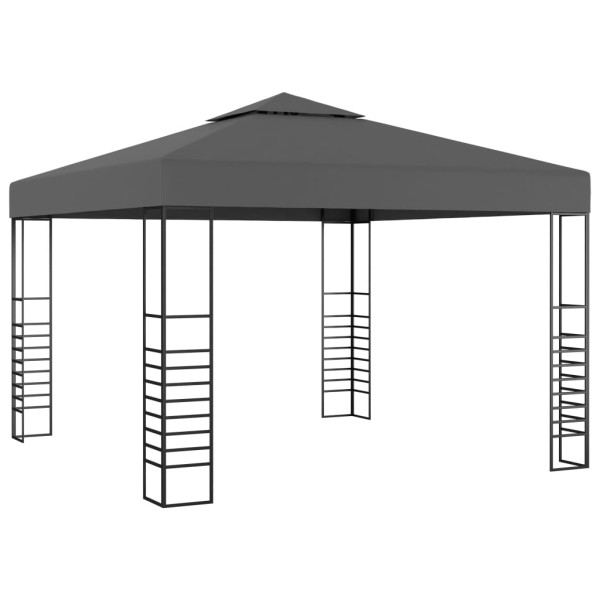 Carpa cenador de jardín gris antracita 3x3 m