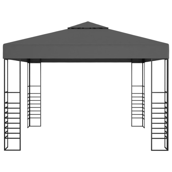 Carpa cenador de jardín gris antracita 3x3 m