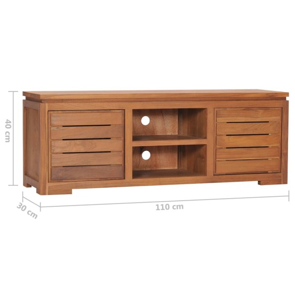 Mueble para TV madera maciza de teca 110x30x40 cm