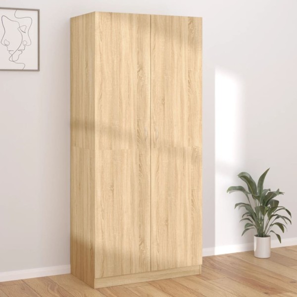 Armario de madera contrachapada color roble Sonoma 90x52x200 cm