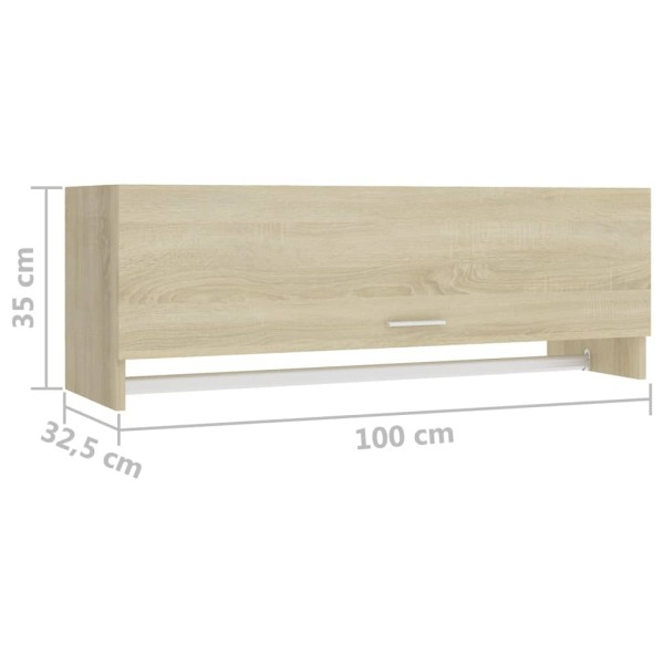 Armario de madera contrachapada roble Sonoma 100x32,5x35 cm