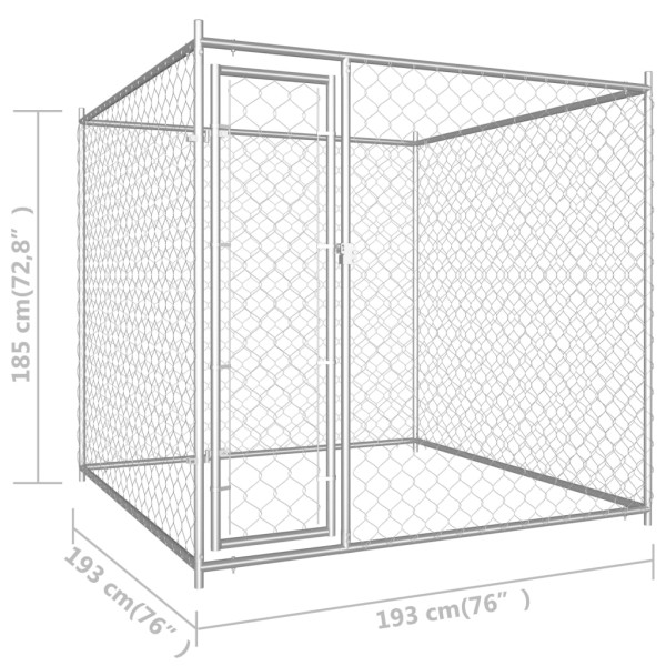 Perrera de exterior 193x193x185 cm