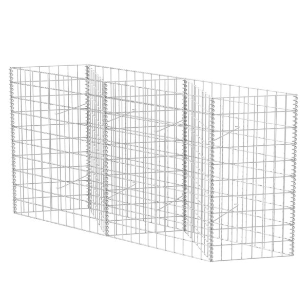 Cesta de muro de gaviones acero galvanizado 120x30x100 cm