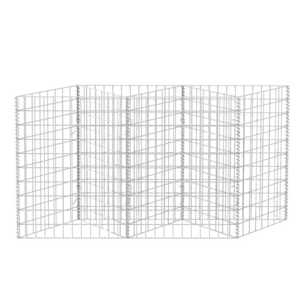 Cesta de muro de gaviones acero galvanizado 120x30x100 cm