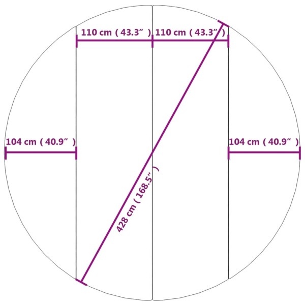 Tapiz de suelo piscina geotextil de poliéster gris claro Ø428cm