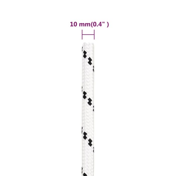 Cuerda para barco trenzada poliéster blanco 10 mmx25 m