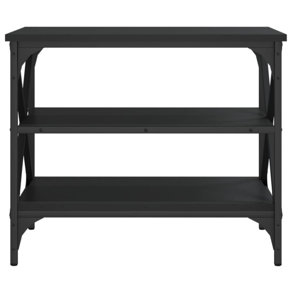 Mueble de TV madera contrachapada negro 60x40x50 cm