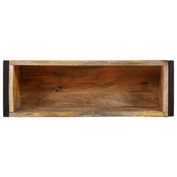 Jardinera de madera de mango rugosa 60x20x68 cm