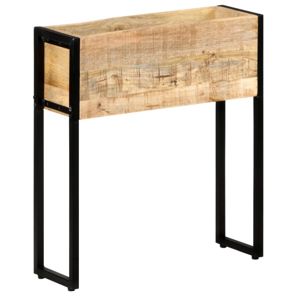 Jardinera de madera de mango rugosa 60x20x68 cm