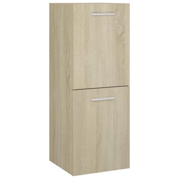 Armario de baño madera contrachapada roble Sonoma 30x30x80 cm