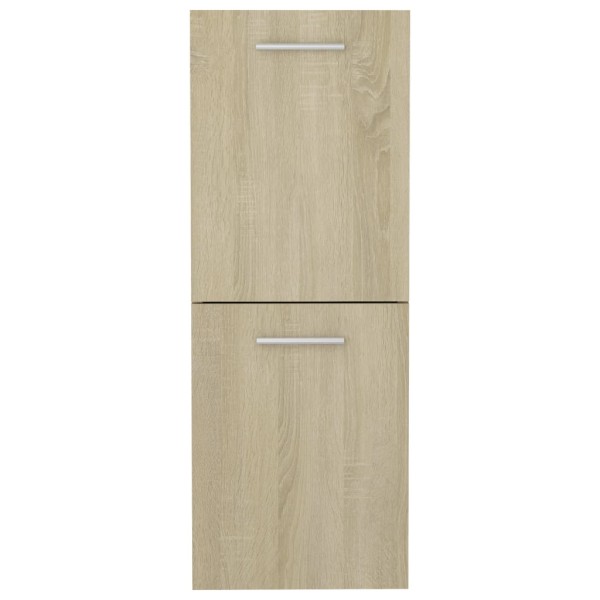 Armario de baño madera contrachapada roble Sonoma 30x30x80 cm