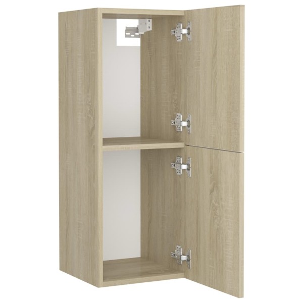 Armario de baño madera contrachapada roble Sonoma 30x30x80 cm