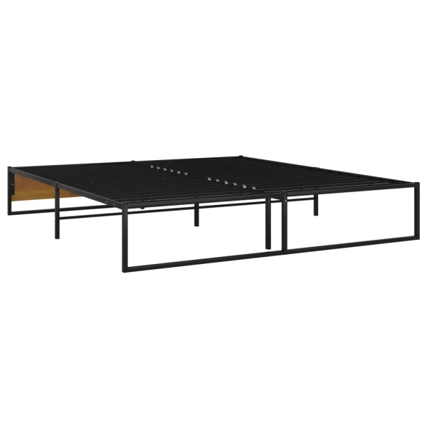 Estructura de cama de metal negra 180x200 cm