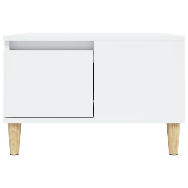 Mesa de centro madera contrachapada blanco 55x55x36,5 cm