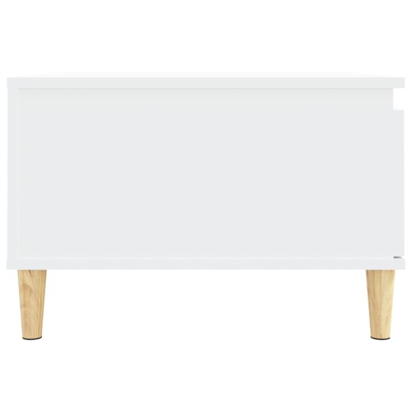 Mesa de centro madera contrachapada blanco 55x55x36,5 cm