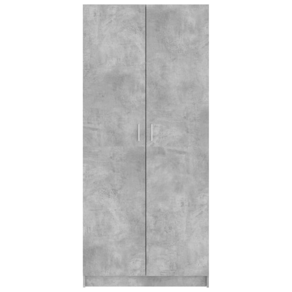 Armario de madera contrachapada gris hormigón 80x52x180 cm