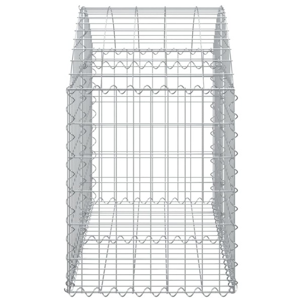 Cesta de gaviones forma arco hierro galvanizado 100x50x60/80 cm