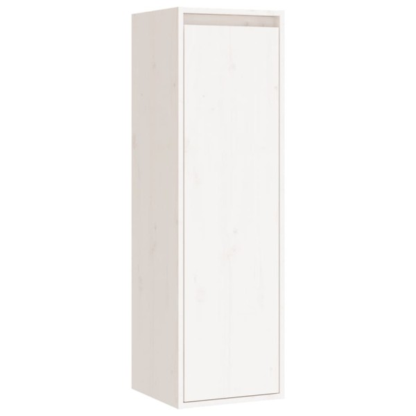 Armario de pared 2 uds madera maciza pino blanco 30x30x100 cm