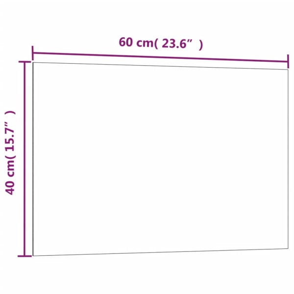 Pizarra magnética de pared vidrio templado blanco 60x40 cm