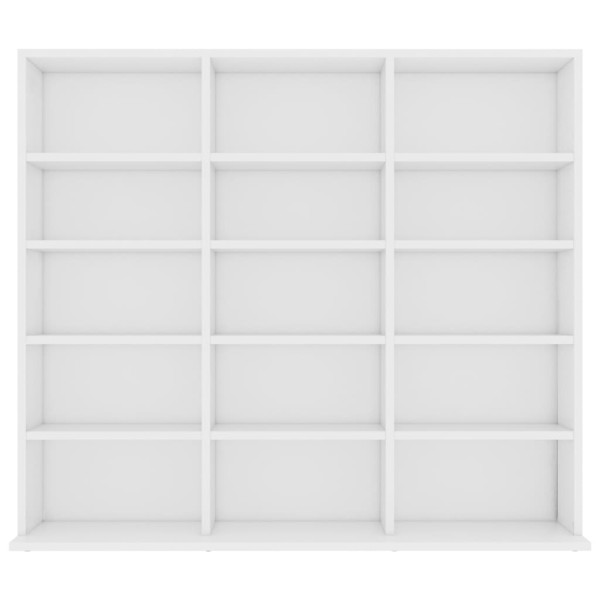 Armario para CDs madera contrachapada blanco 102x23x89,5 cm