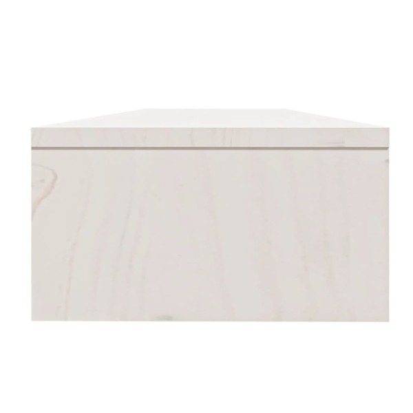 Soporte de monitor madera maciza de pino blanco 100x24x13 cm