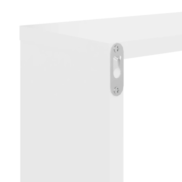 Estantes de pared 2 uds madera contrachapada blanco 100x15x20cm