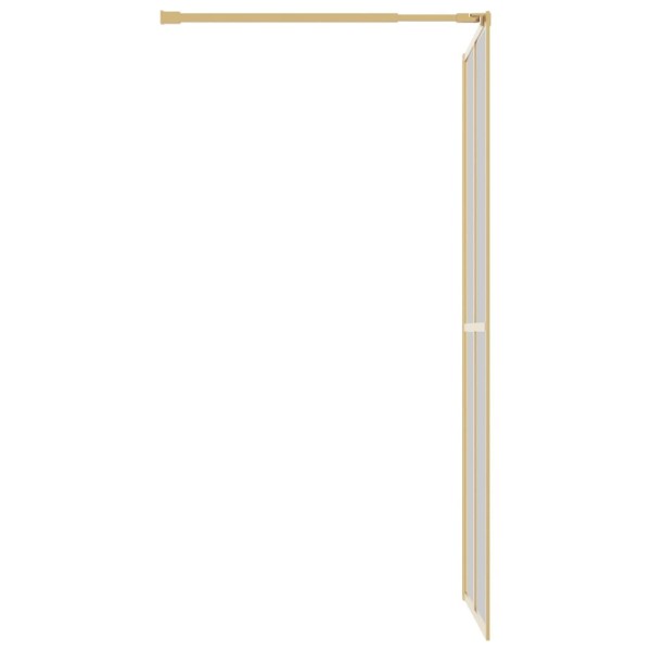 Mampara puerta de ducha vidrio transparente ESG dorado 90x195cm