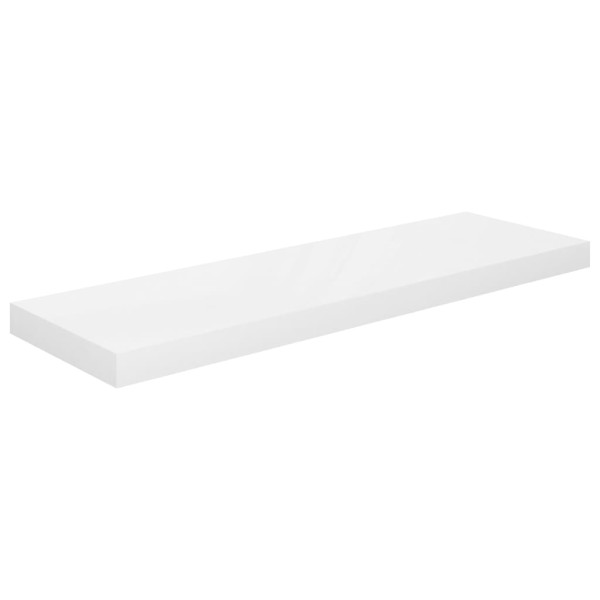 Estante flotante de pared 4 uds MDF blanco brillo 80x23,5x3,8cm