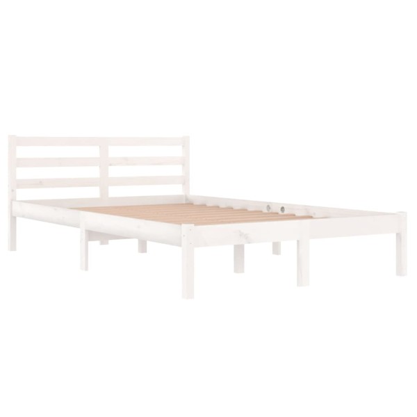 Estructura de cama madera maciza de pino blanco 120x200 cm