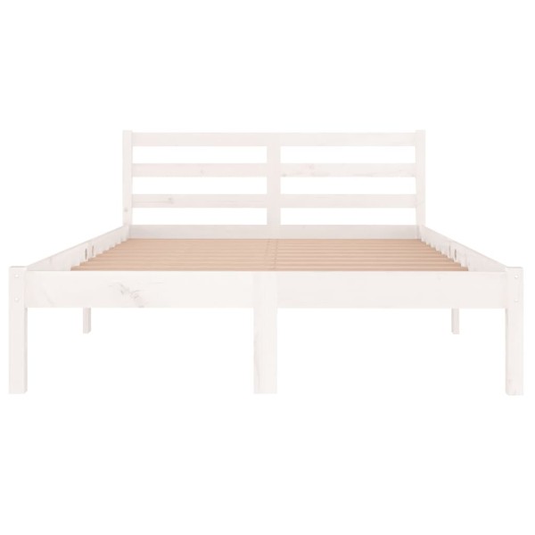 Estructura de cama madera maciza de pino blanco 120x200 cm