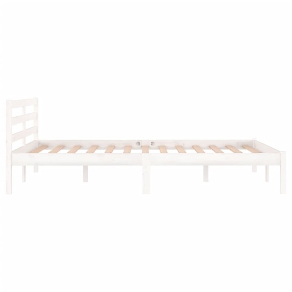 Estructura de cama madera maciza de pino blanco 120x200 cm