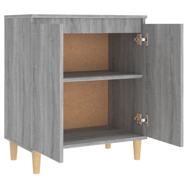 Aparador de madera contrachapada gris Sonoma 60x35x70 cm