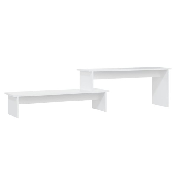 Mueble para TV madera contrachapada blanco 180x30x43 cm