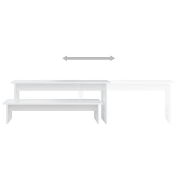 Mueble para TV madera contrachapada blanco 180x30x43 cm