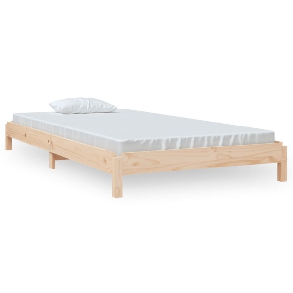 Cama apilable de madera maciza de pino 80x200 cm