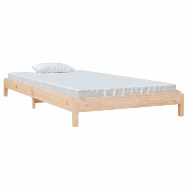 Cama apilable de madera maciza de pino 80x200 cm