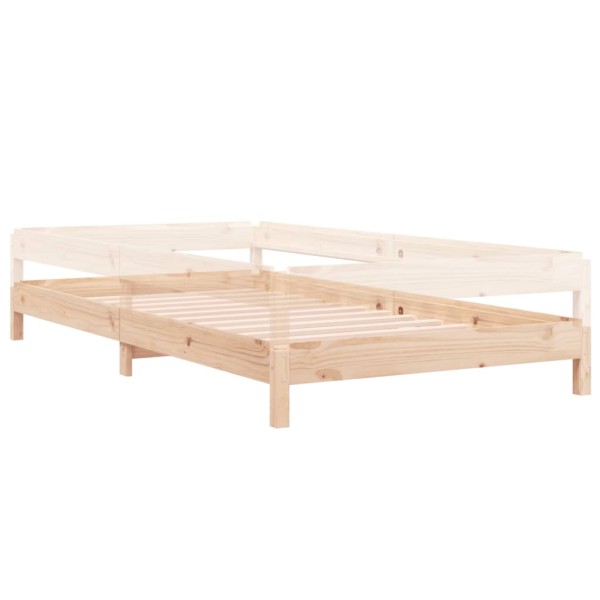 Cama apilable de madera maciza de pino 80x200 cm