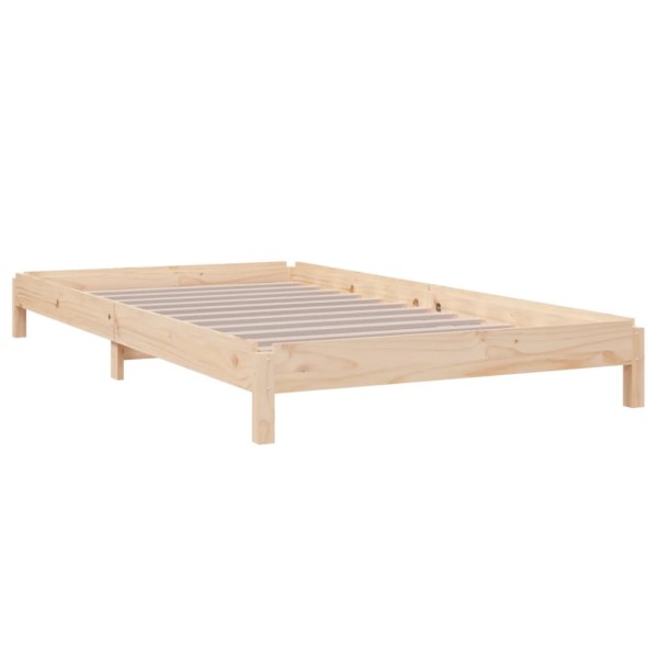 Cama apilable de madera maciza de pino 80x200 cm