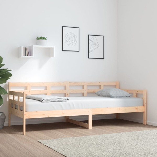 Sofá cama madera maciza de pino 80x200 cm