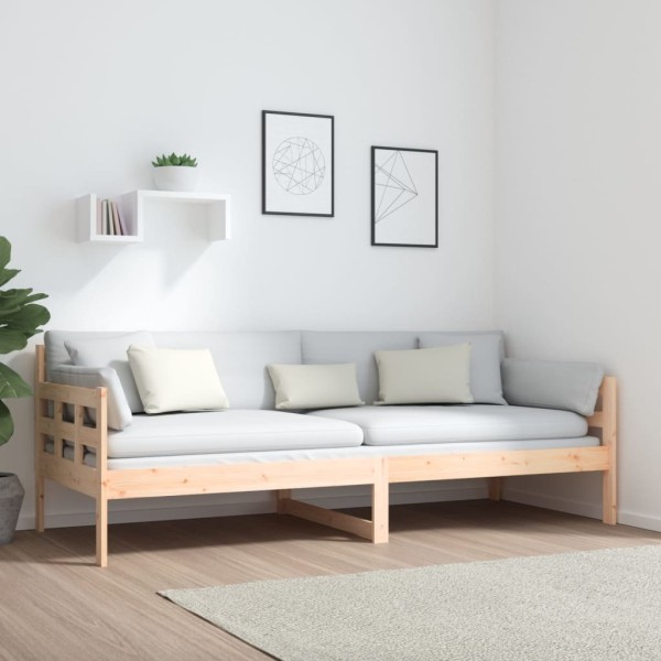 Sofá cama madera maciza de pino 80x200 cm