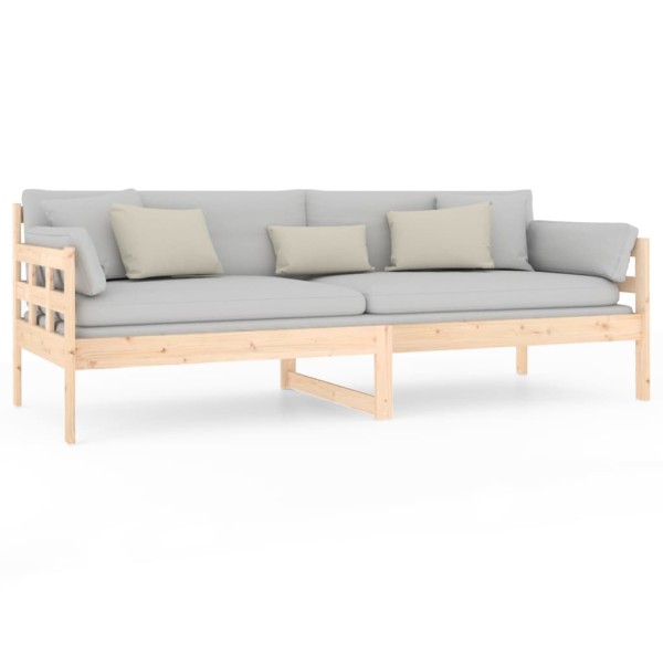 Sofá cama madera maciza de pino 80x200 cm