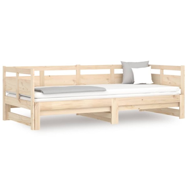 Sofá cama extraíble madera maciza de pino 2x(80x200) cm